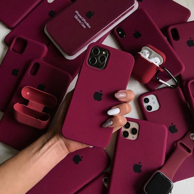 Maroon Silicone Case